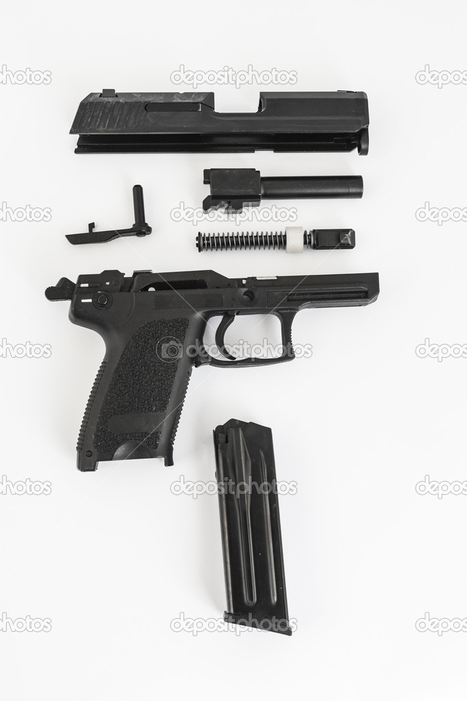 disassembled gun