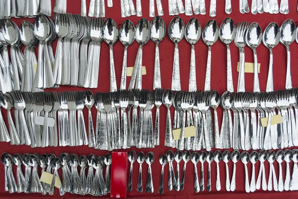 Colección de muchas mercancías de plata — Foto de Stock