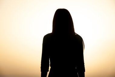 kadın portre olarak siluet