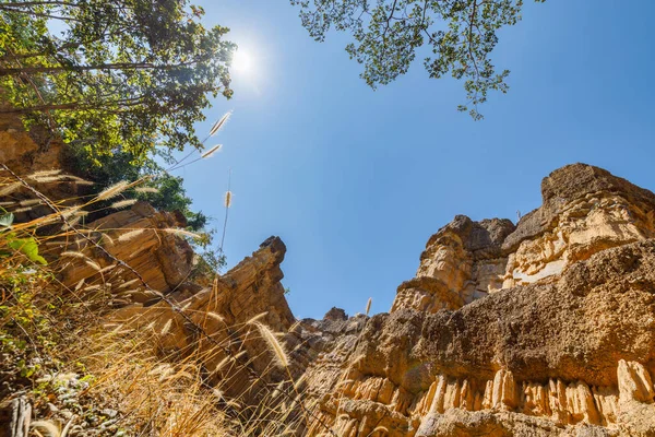 Pha Cho Pha Chor Penhasco Localizado Parque Nacional Mae Wong — Fotografia de Stock