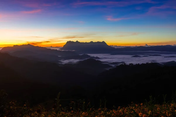 Beautiful Landscape Morning Doi Luang Chiang Dao Chiang Mai Thailand — Stock Photo, Image