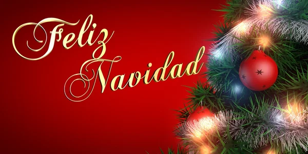Vrolijk kerstfeest Spaans — Stockfoto