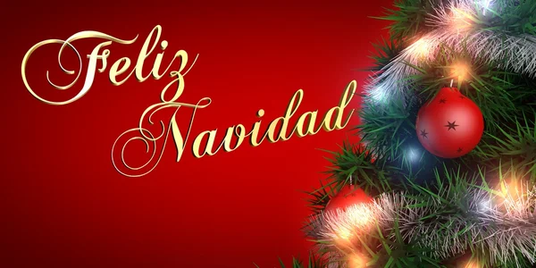 Merry christmas Spanish — Stock Photo, Image