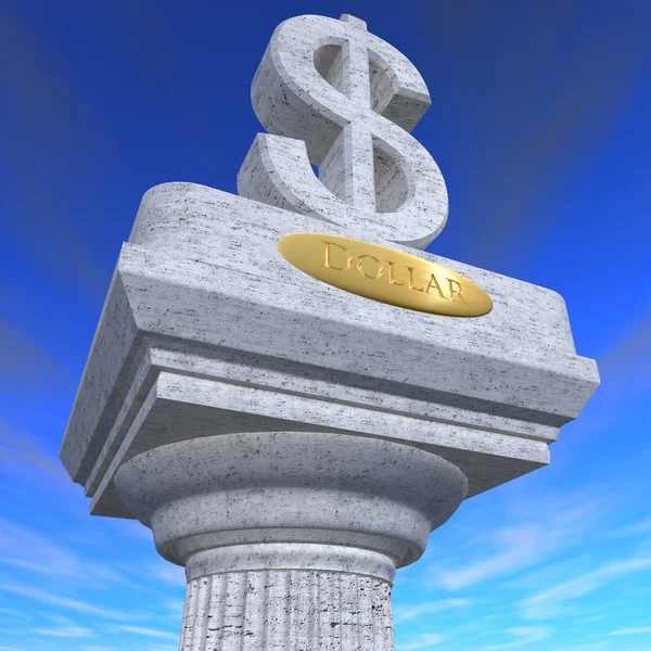 Dollar column — Stock Photo, Image