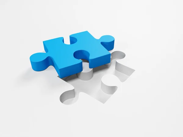 A piece of red puzzle — Stock Photo, Image