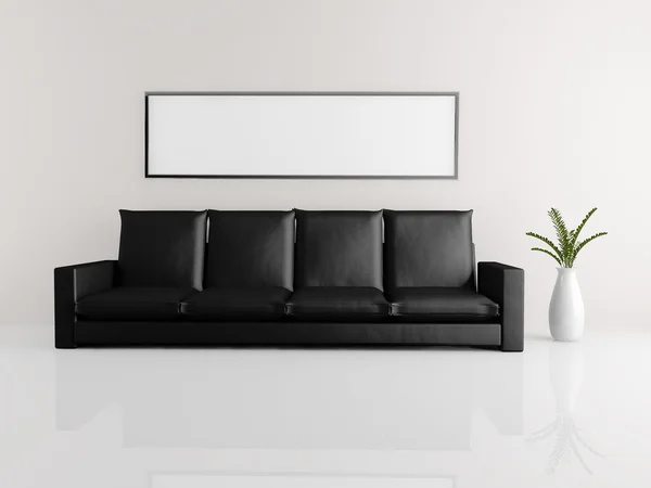 极简主义的沙发 免版税图库照片