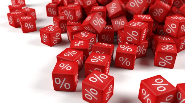 Dice percentage — Stock Photo, Image