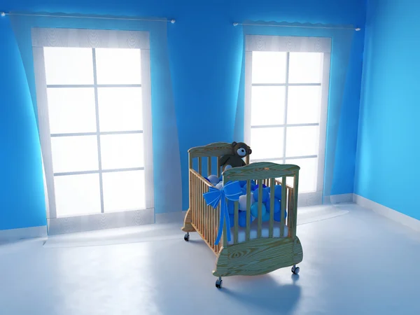 Bedroom for baby boy — Stock Photo, Image