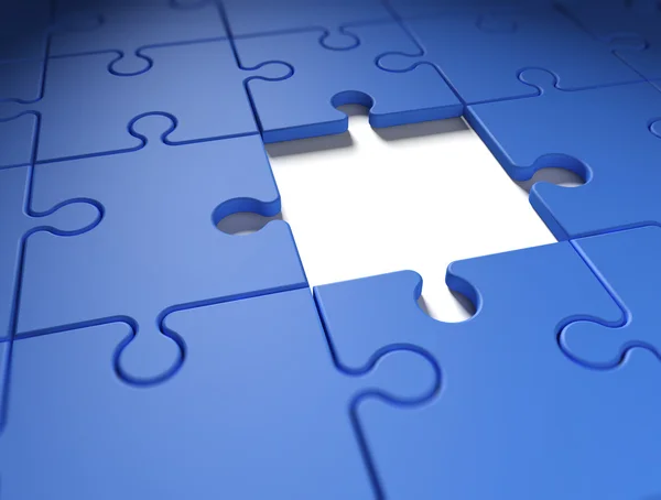 Missing puzzle piece — Stock Photo, Image