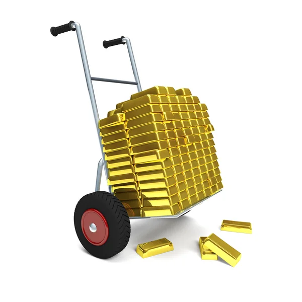 Gold cart — Stock Photo, Image