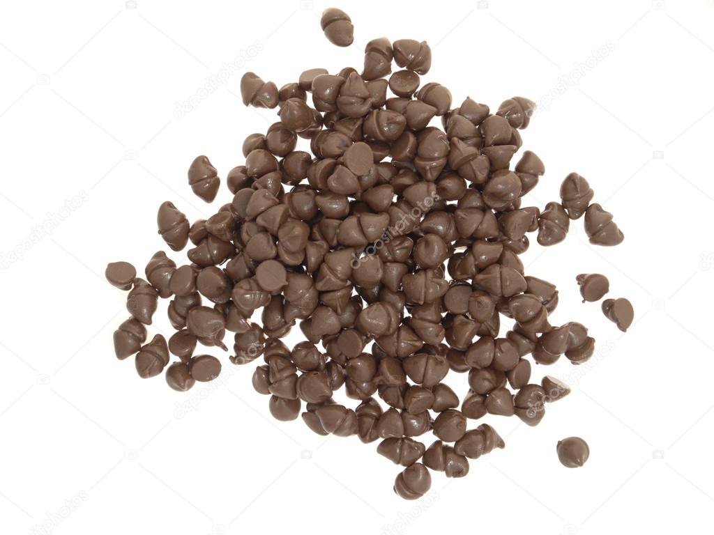 Chocolate chips with no shadows - lit from below