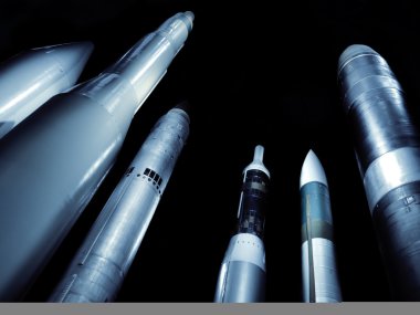Nuclear nuke ICBM missiles clipart
