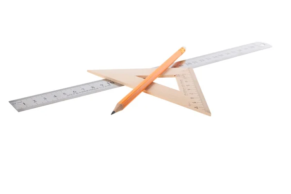 Rulers and a pencil — Zdjęcie stockowe