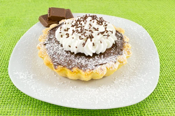 Crostatina cioccolata e panna — Stok fotoğraf