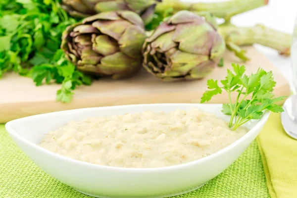 Risoto eu con carciofi — Fotografia de Stock