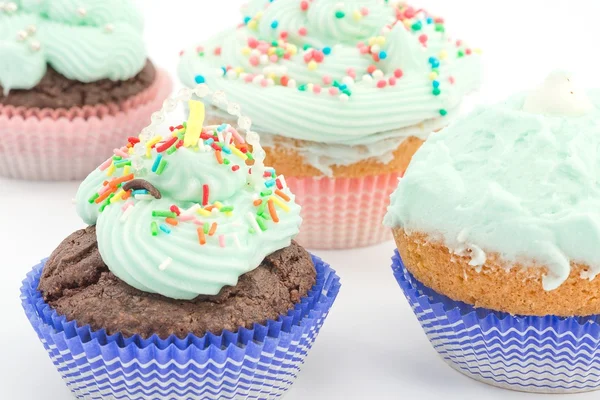 Cupcakes met botterroom — Stockfoto