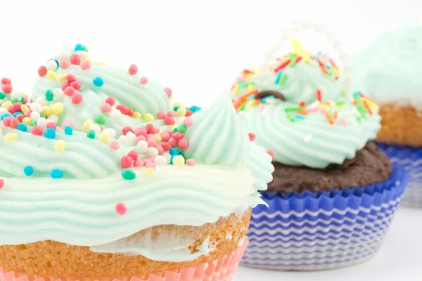 Cupcakes with buttercream — Stock Photo, Image