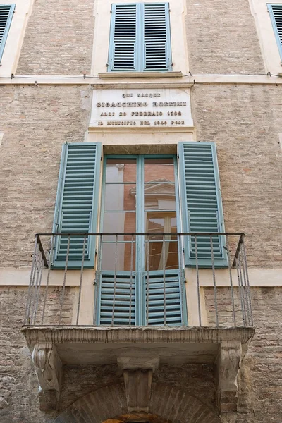 House of Gioacchino Rossini, Pesaro — Stock Photo, Image