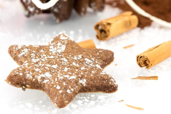 Cinnamon cookies with cocoa and orange zest — Stock Photo, Image