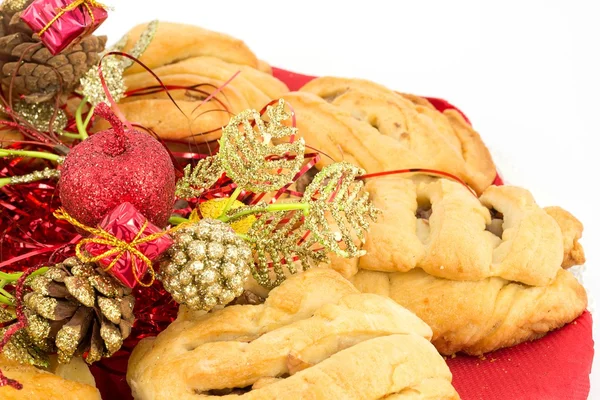 Kekse mit Wurst und Pilzen — Stockfoto
