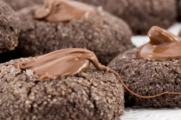 Galletas con chocolate —  Fotos de Stock