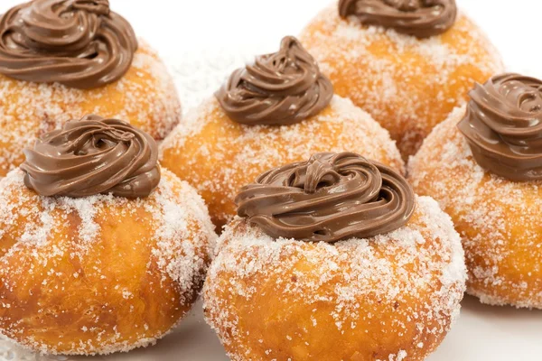 Krapfen z czekoladą — Zdjęcie stockowe