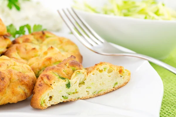 Koteletts mit Zucchini und Ricotta — Stockfoto