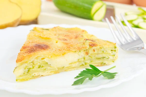 Tarta rústica con verduras — Foto de Stock