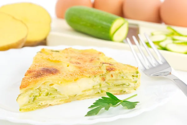 Tarta rústica con verduras — Foto de Stock