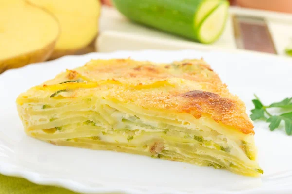 Sebzeli rustik börek — Stok fotoğraf