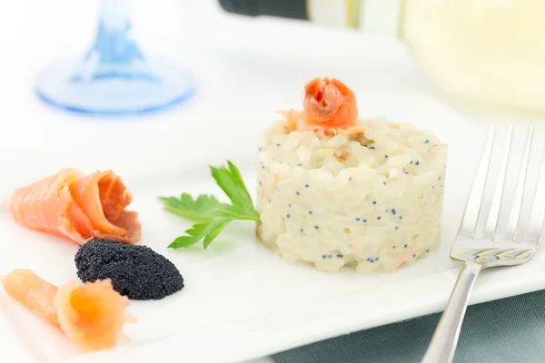 Rice with salmon and caviar — Stock Image Rice with salmon and caviar Stock Picture