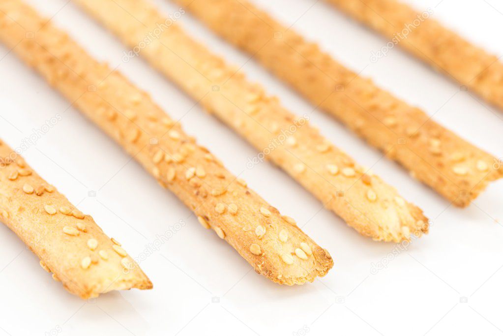 Bread sticks with sesame seeds