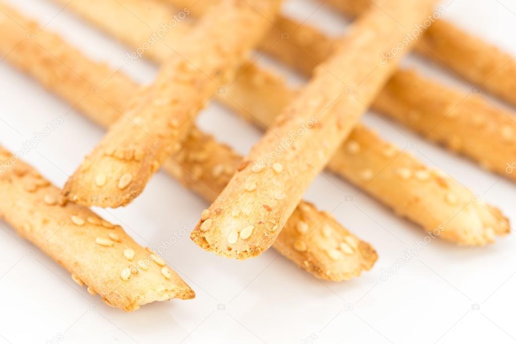 Bread sticks with sesame seeds