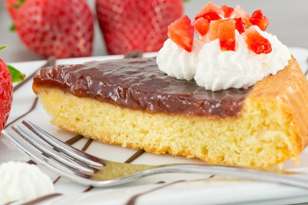 Tart with strawberry jam — Stock Photo, Image