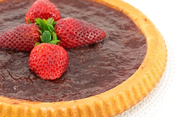 Tart with strawberry jam — Stock Photo, Image