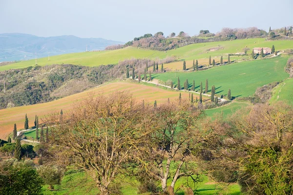 Toskana Beautifu manzara, İtalya, Val d'Orcia — Stok fotoğraf