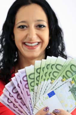 güzel bir kadın para ile