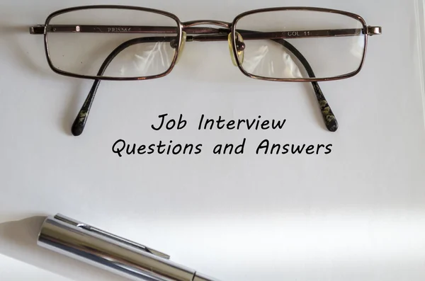 Job Interview, questions and answers — Stock Photo, Image