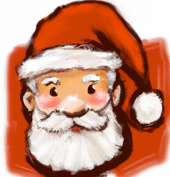 Arte Digitale Babbo Natale — Foto Stock