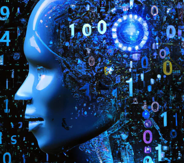 Koncepcja Sztucznej Inteligencji Uczenia Maszynowego — Zdjęcie stockowe