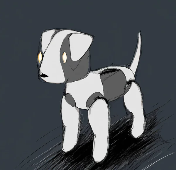 Ilustración Del Perro Robot — Foto de Stock