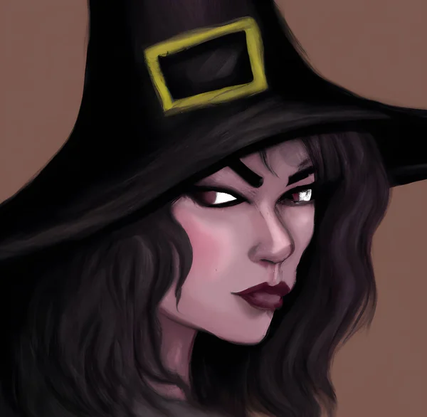 Illustration Young Witch — Stock Photo, Image