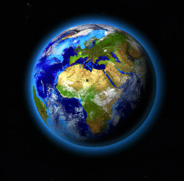 Illustration Planet Earth Viewed Orbit Space — Stock Photo, Image