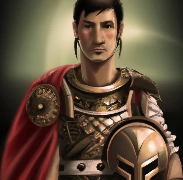 Illustration Roman Soldier Armor — Stock Photo, Image