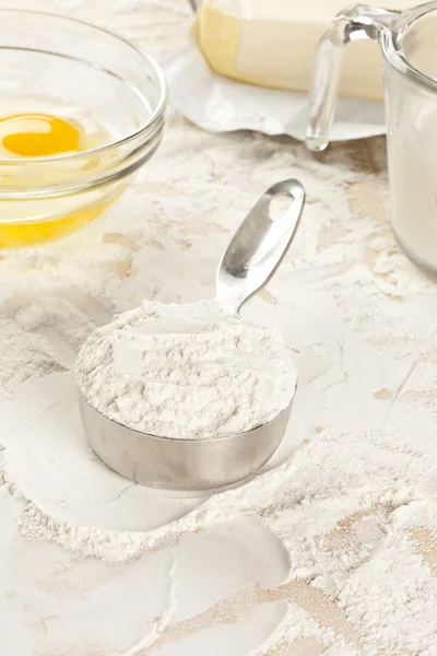 Whole grain white flour — Stock Photo, Image