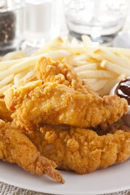 Organik çıtır tavuk şeritler