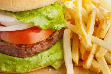 Organik ev yapımı hamburger