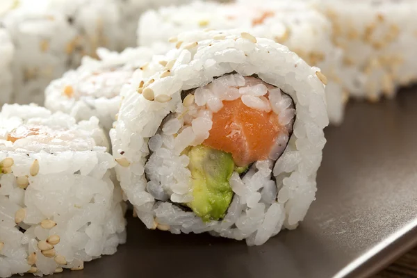 Fresh Homemade Sushi Roll — Stock Photo, Image