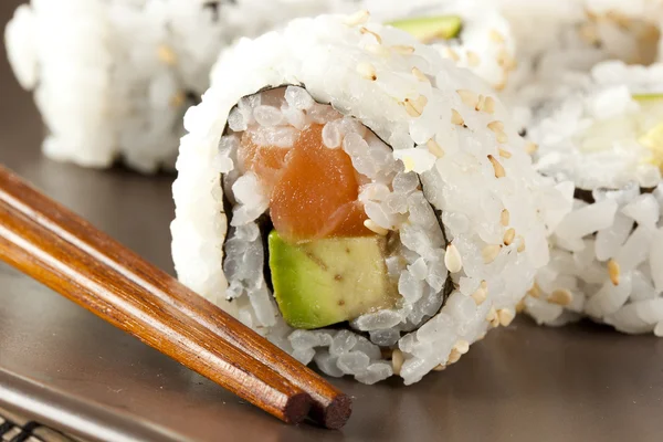 Fresh Homemade Sushi Roll — Stock Photo, Image