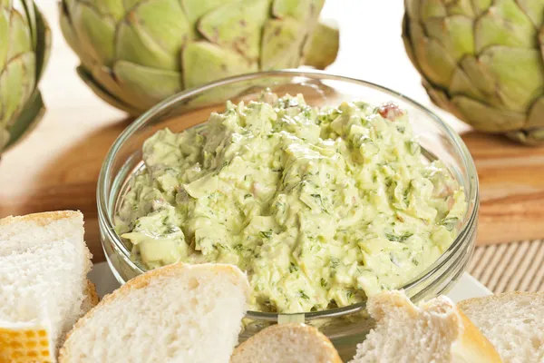 Fresh Organic Artichoke Dip — Stock Photo, Image